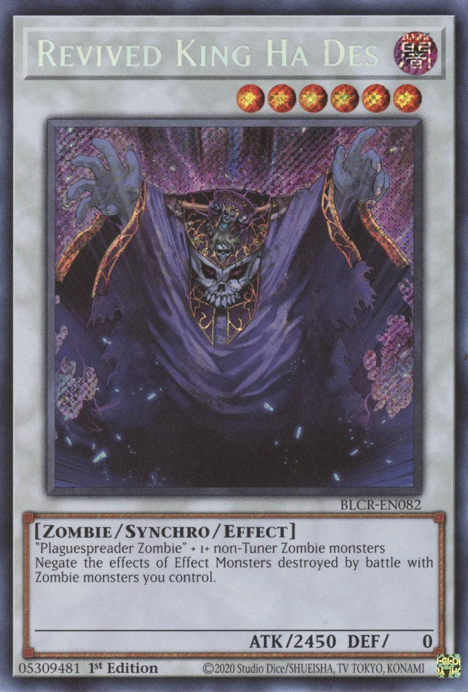 Revived King Ha Des [BLCR-EN082] Secret Rare | Odin's Place