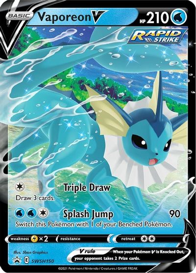 Vaporeon V (SWSH150) [Sword & Shield: Black Star Promos] | Odin's Place