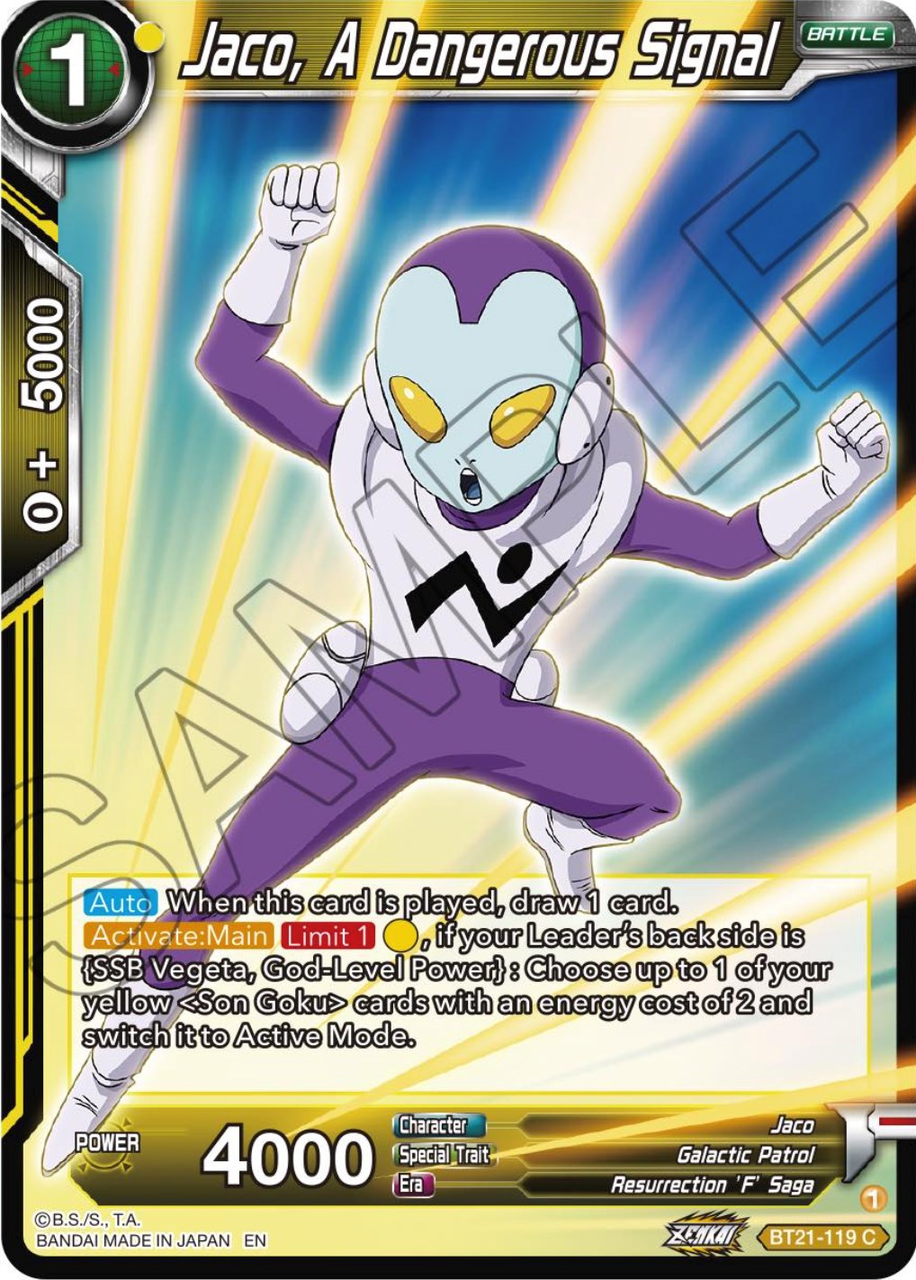 Jaco, A Dangerous Signal (BT21-119) [Wild Resurgence] | Odin's Place