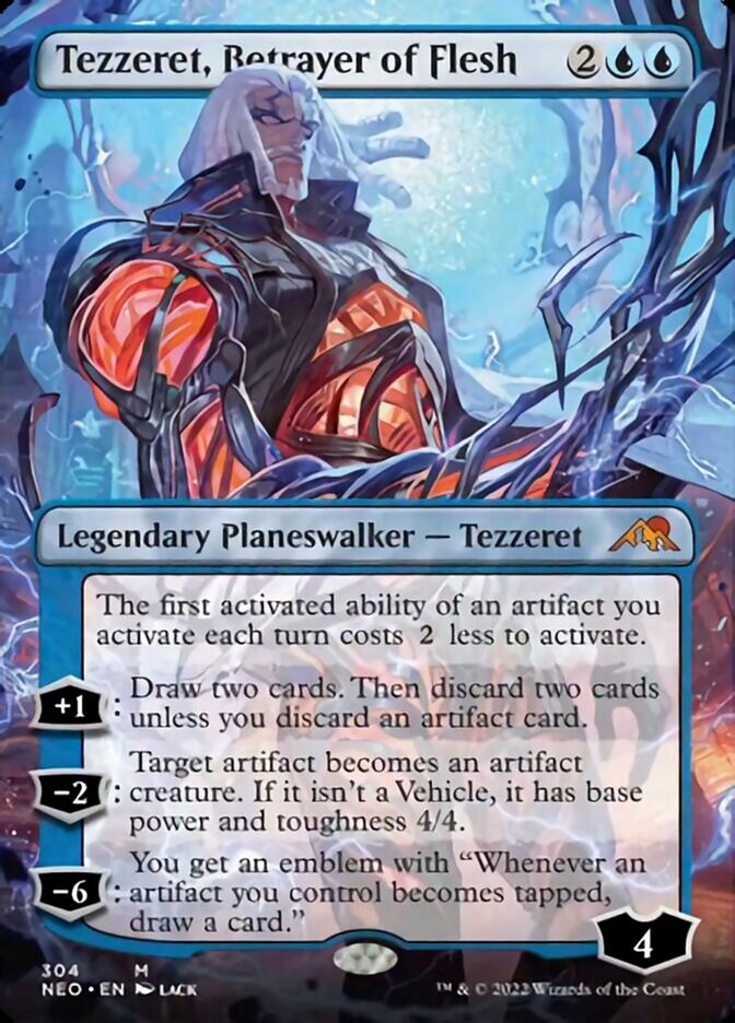 Tezzeret, Betrayer of Flesh (Borderless) [Kamigawa: Neon Dynasty] | Odin's Place