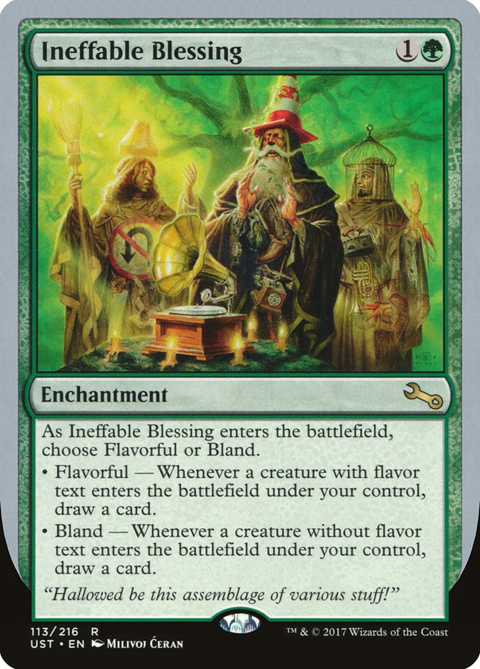 Ineffable Blessing (113) ("choose Flavorful or Bland") [Unstable] | Odin's Place