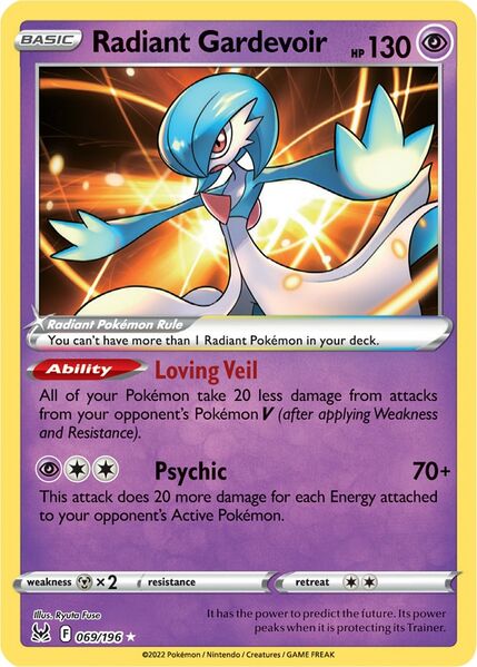 Radiant Gardevoir (069/196) [Prize Pack Series Three] | Odin's Place
