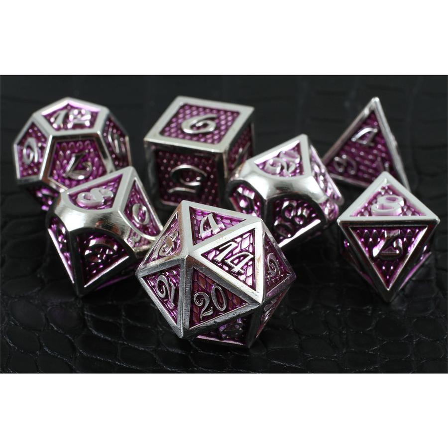Forged Gaming Amethyst Dragon Poly 7 Metal Dice Set | Odin's Place