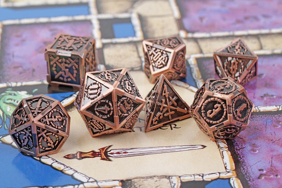 Forged Gaming Archaic Chaos Poly 7 Metal Dice Set | Odin's Place