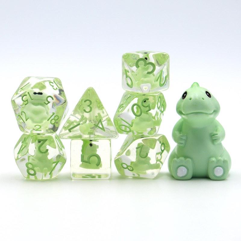 Foam Brain Baby T-Rex Poly 7 Dice Set | Odin's Place