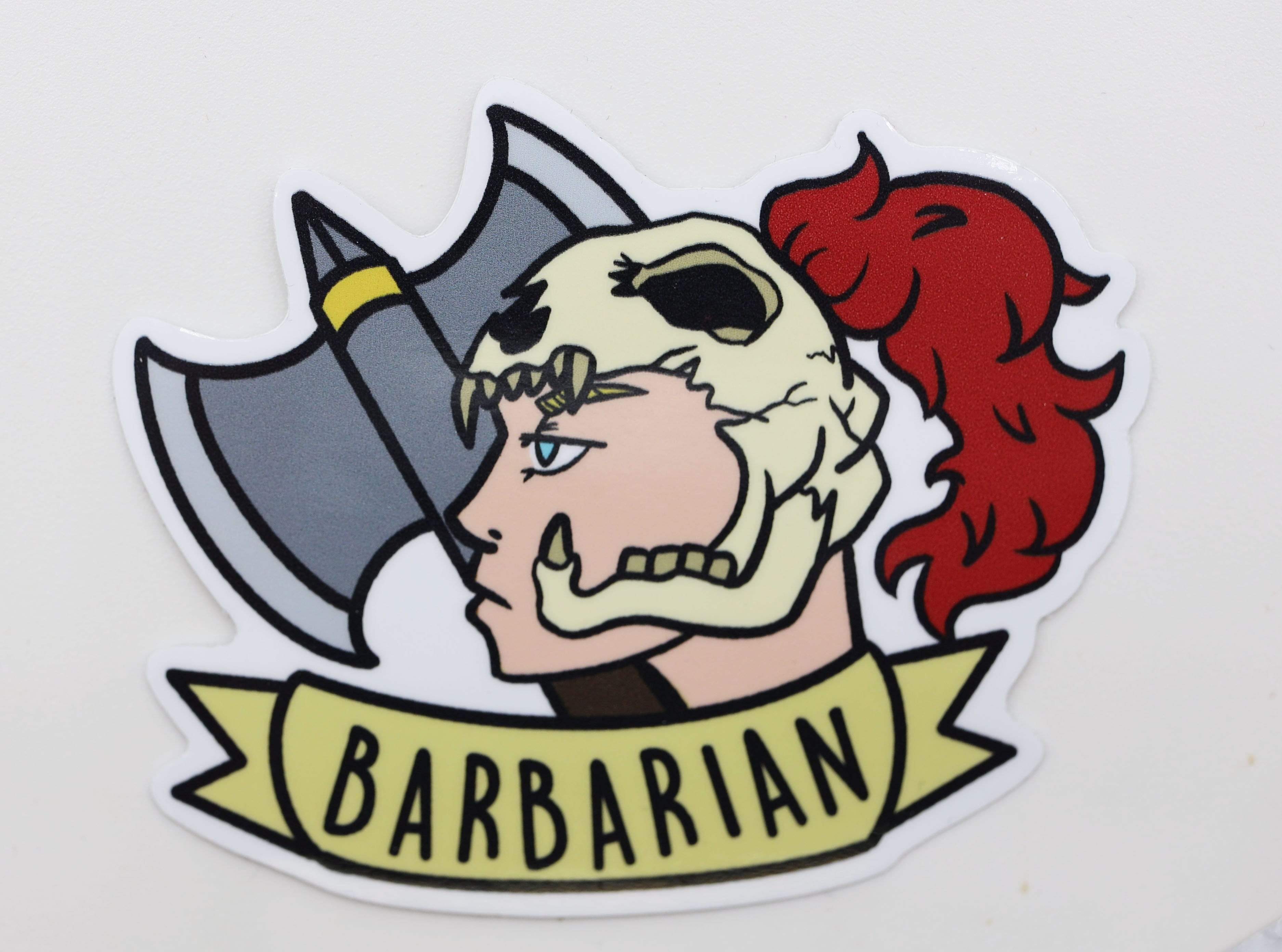 Foam Brain Banner Class Sticker: Barbarian | Odin's Place