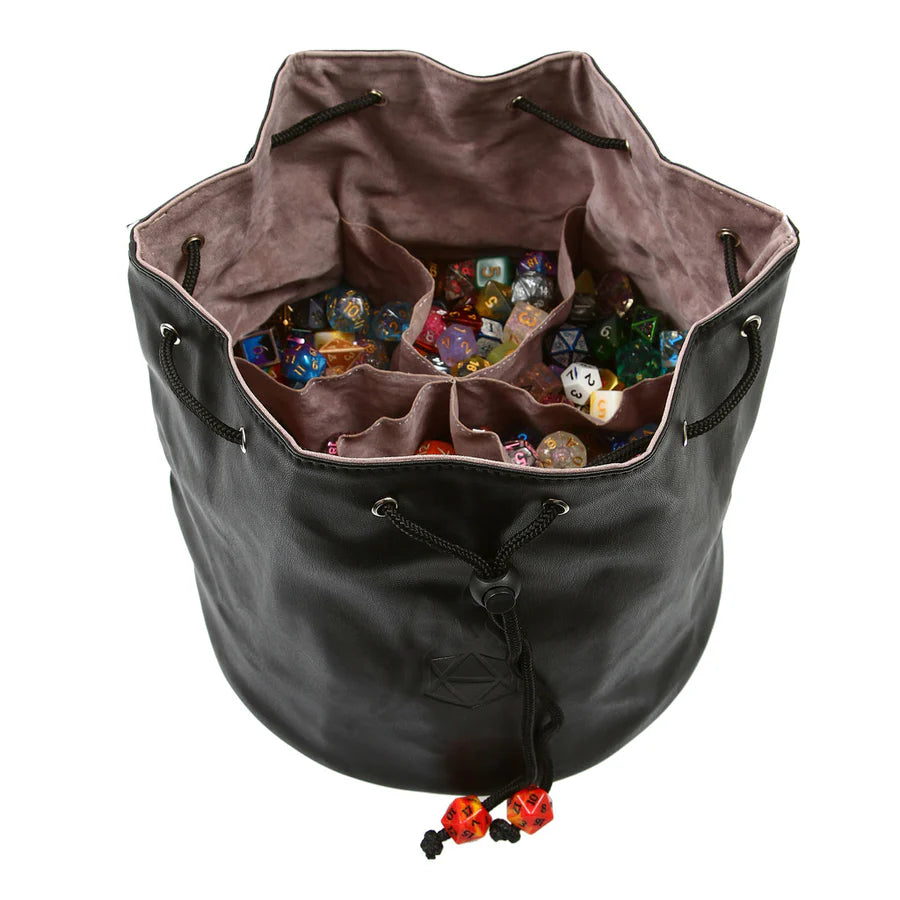 Forged Gaming Pouch of the Endless Hoard Dice Bag Black with Gray | Odin's Place