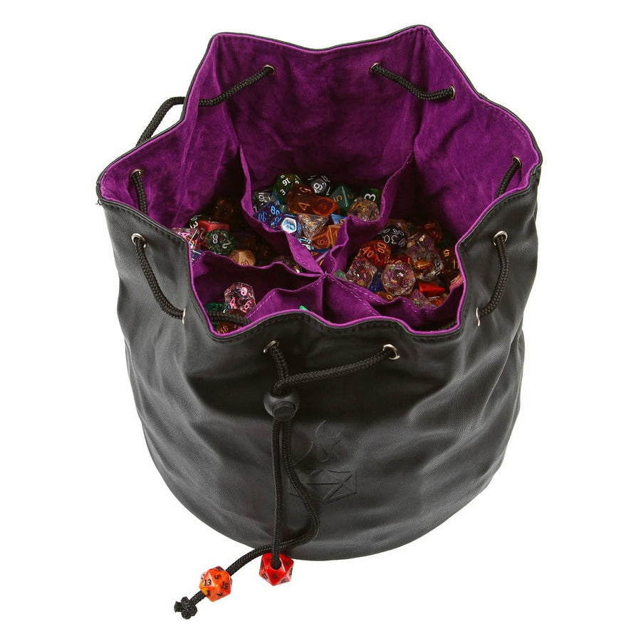 Forged Gaming Pouch of the Endless Hoard Dice Bag Black with Purple | Odin's Place