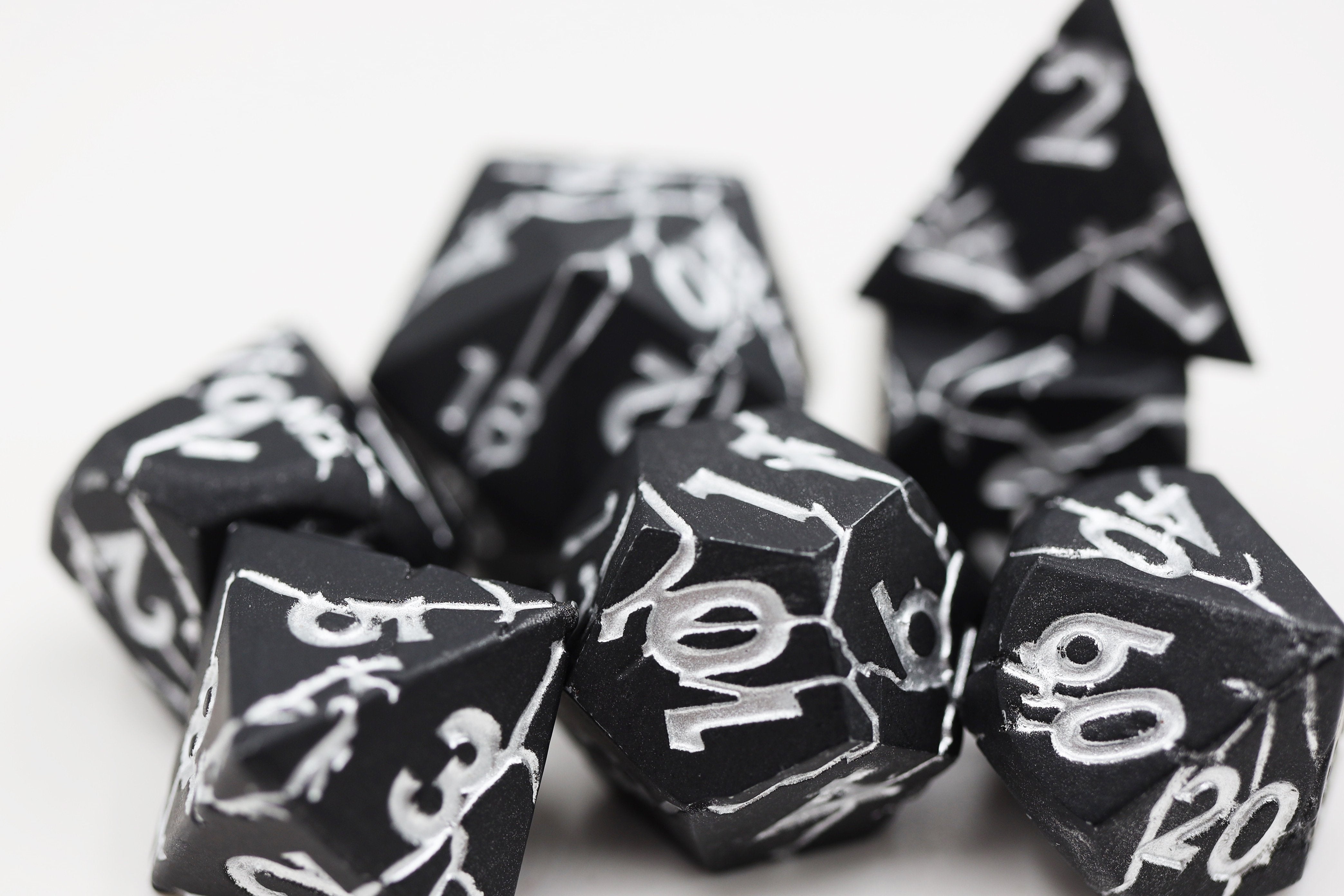 Foam Brain Black Quarry Poly 7 Dice Set | Odin's Place