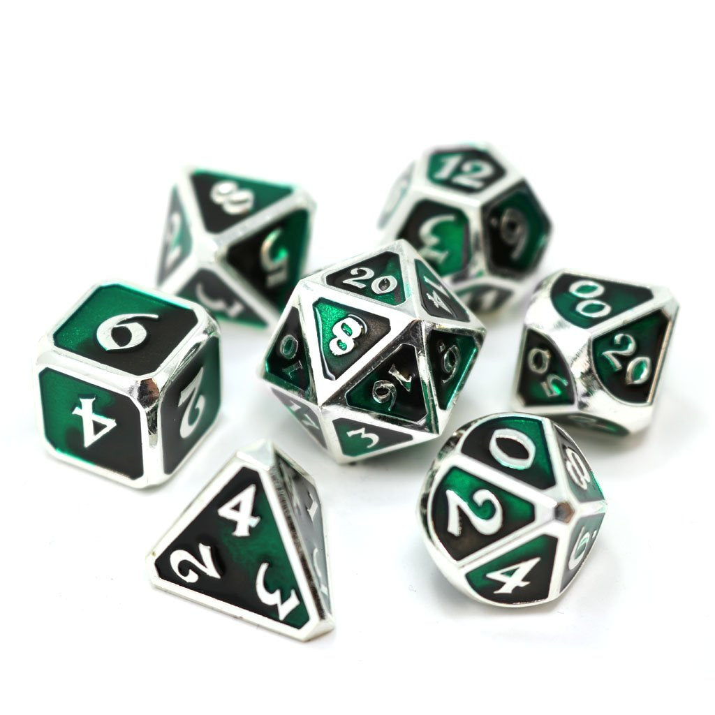 Die Hard Dice Dark Arts Blight Metal Poly 7 Dice Set | Odin's Place