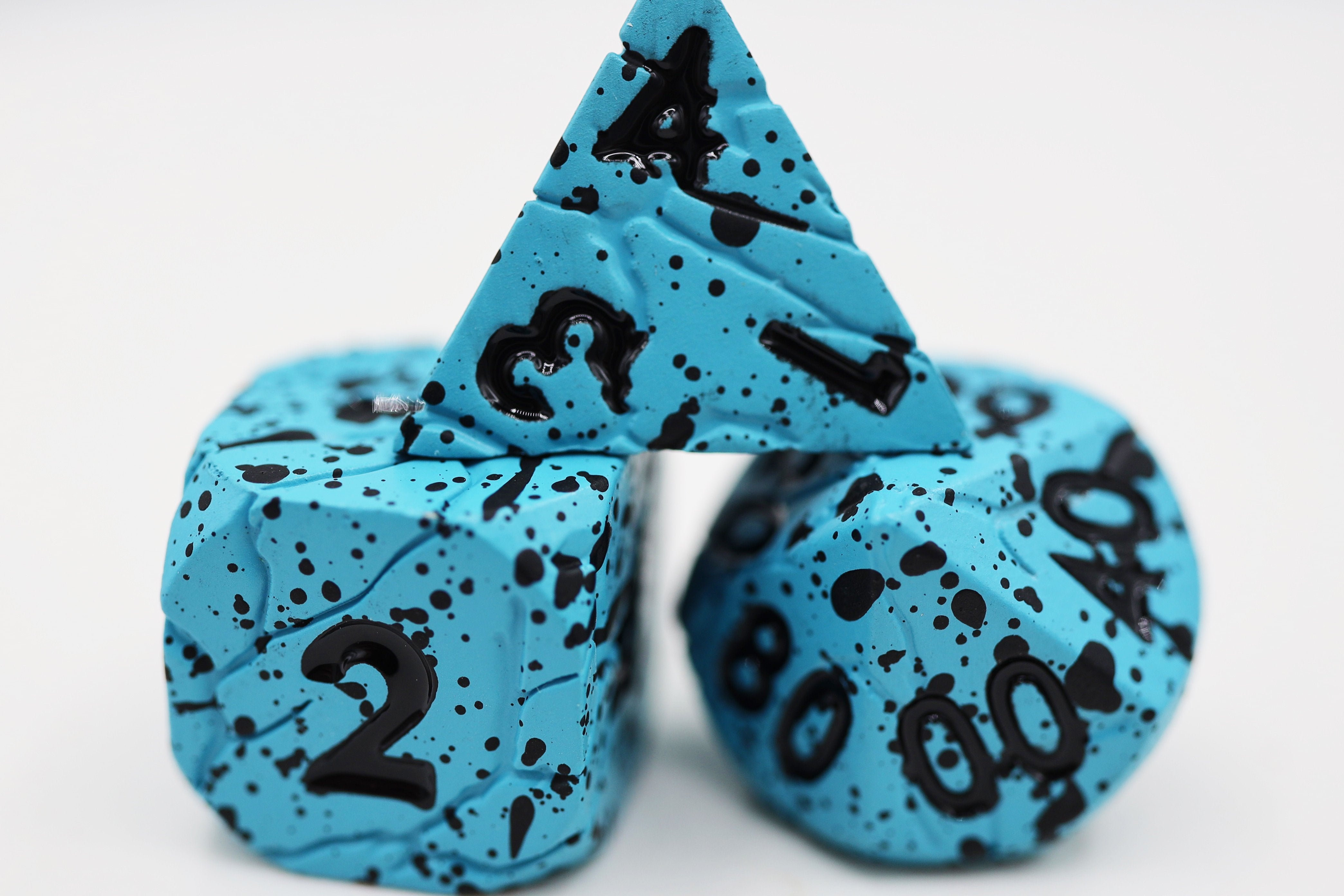 Foam Brain Blue Quarry Metal Poly 7 Dice Set | Odin's Place