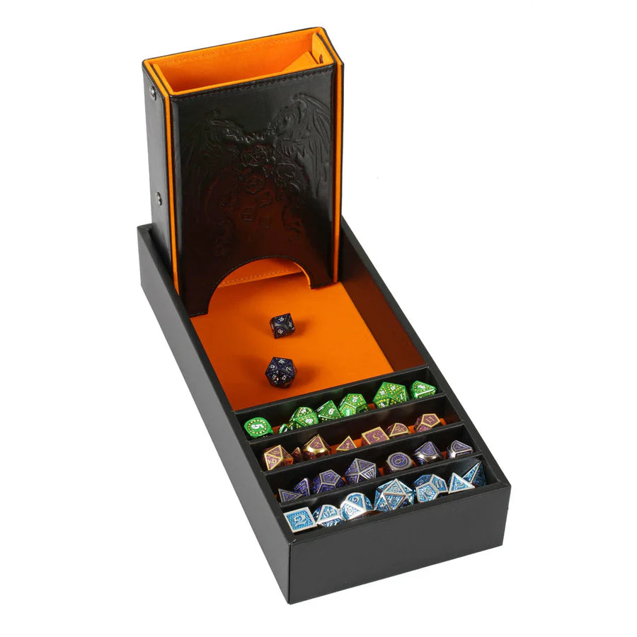 Forged Gaming Citadel Dice Tower and Tray - Orange | Odin's Place