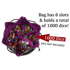 Forged Gaming Pouch of the Endless Hoard Dice Bag Black with Gray | Odin's Place