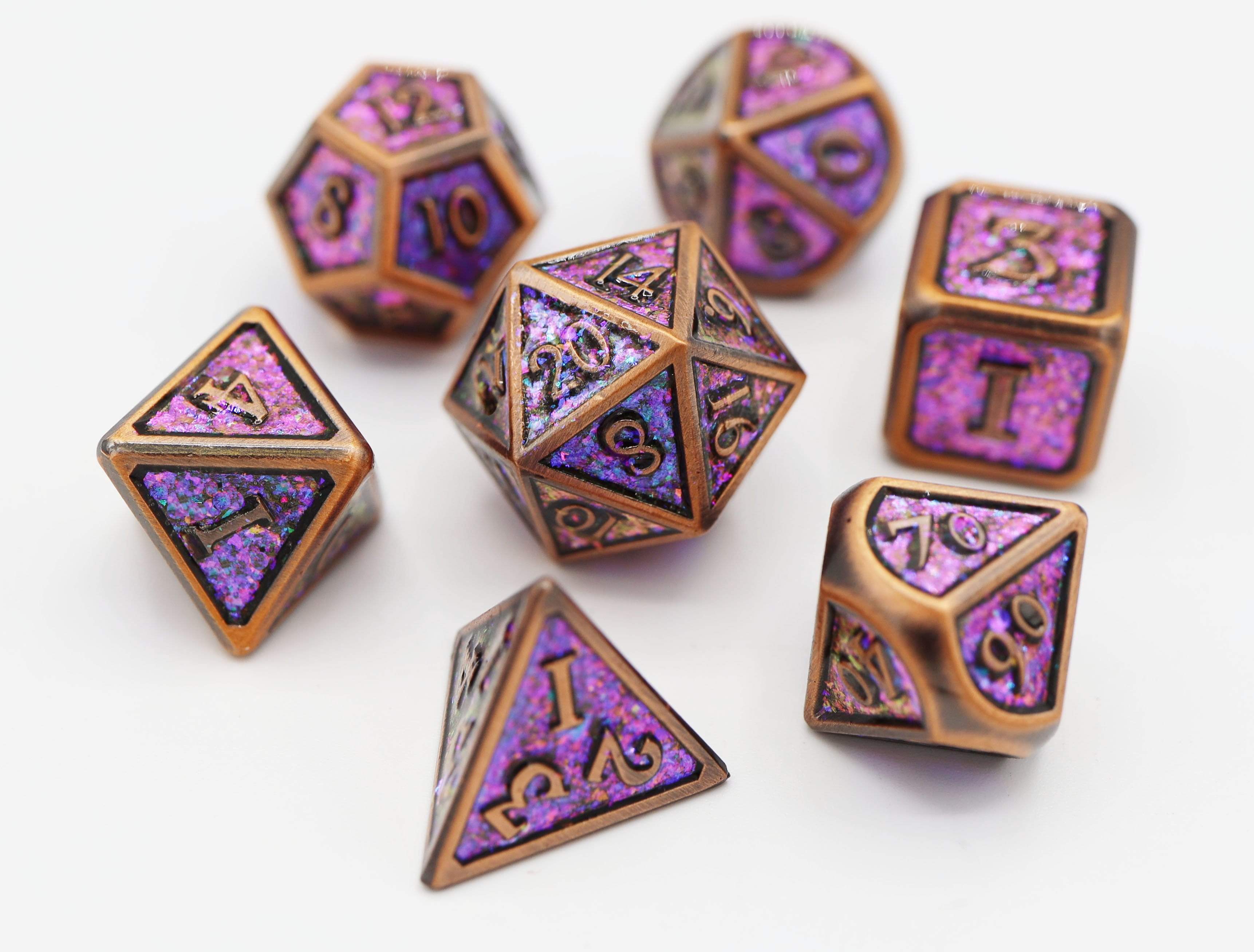 Foam Brain Copper Confetti RPG Dice Set | Odin's Place
