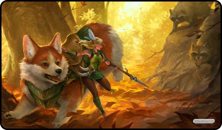 Gamermats Corgi and Elf Playmat - Stitched | Odin's Place