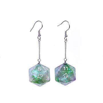 Foam Brain D20 Galaxy Earrings Assorted Colors | Odin's Place