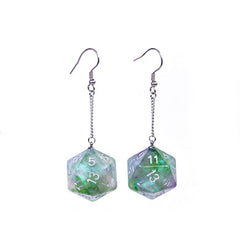 Foam Brain D20 Galaxy Earrings Assorted Colors | Odin's Place