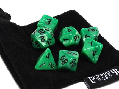 Easy Roller Kelly Green Marble Poly 7 Set with Bag | Odin's Place