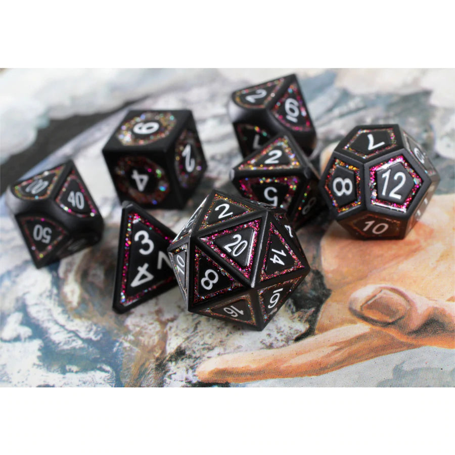 Forged Gaming Dark Majik Poly 7 Metal Dice Set | Odin's Place
