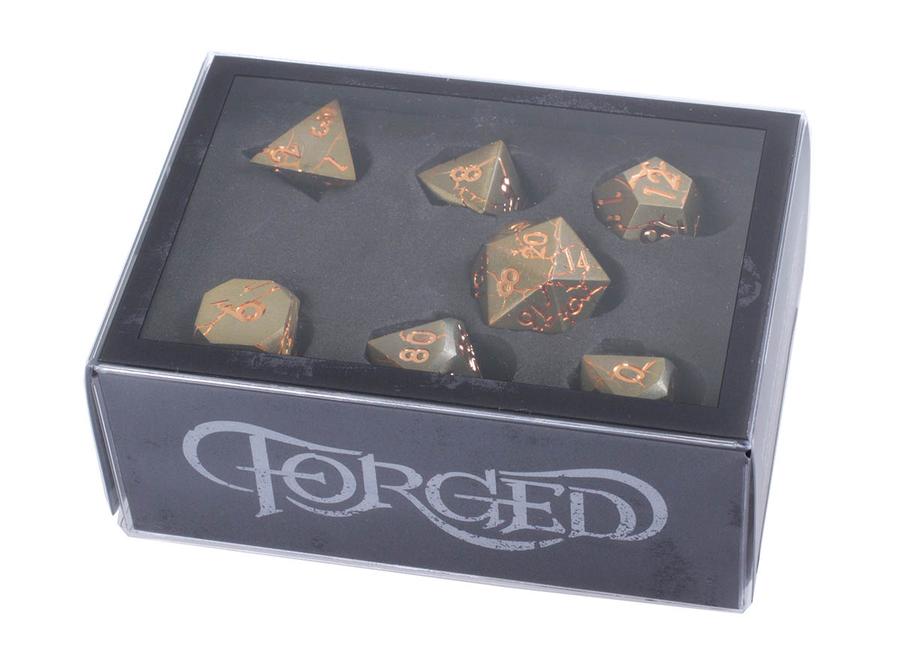 Forged Gaming Dwarven Pride Poly 7 Metal Dice Set | Odin's Place