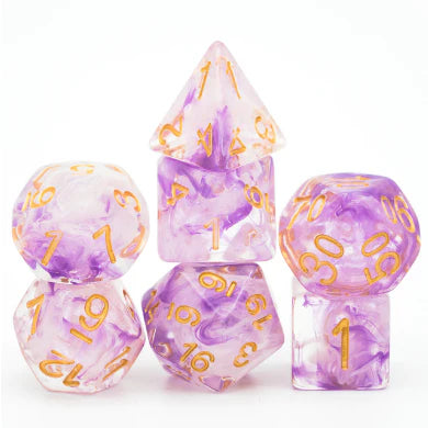 Foam Brain Evening Fog Poly 7 Dice Set | Odin's Place