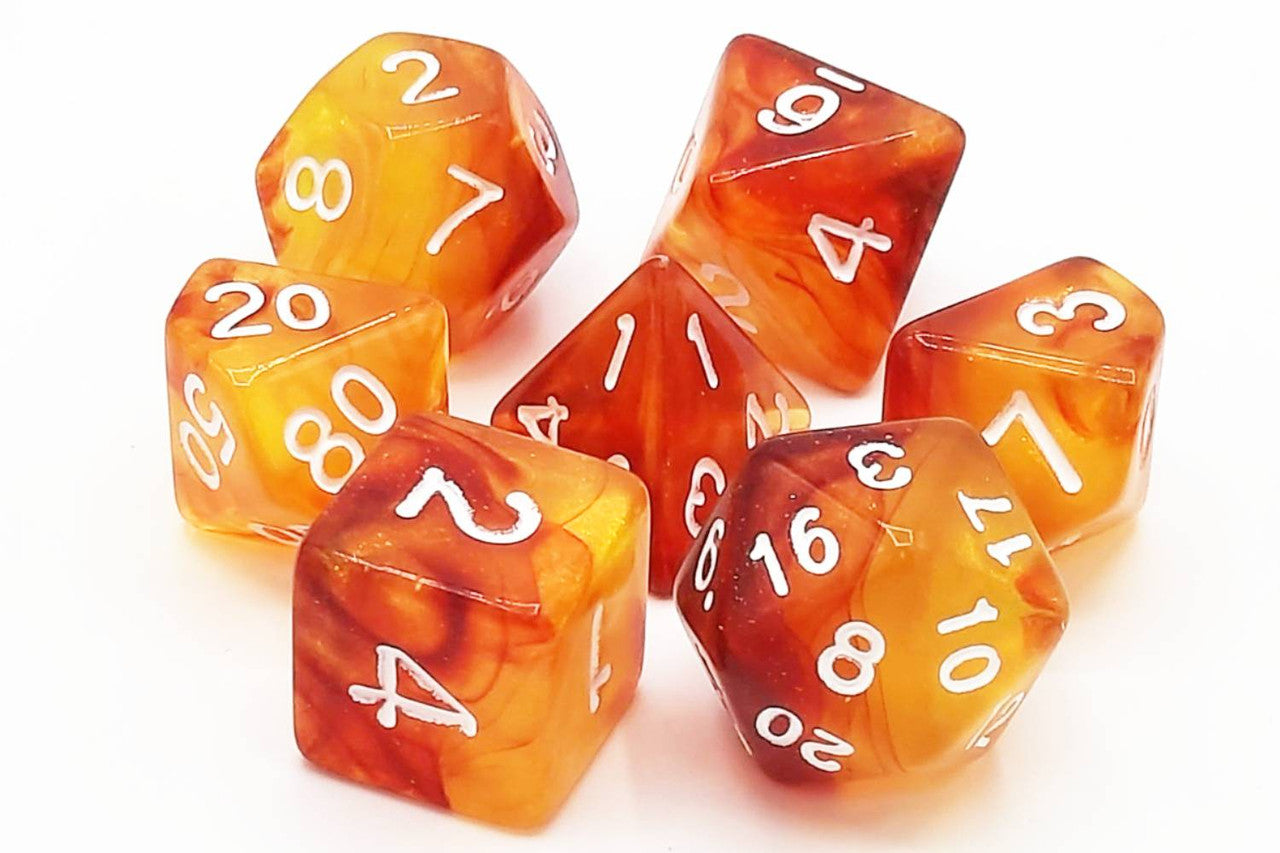 Old School Dice Vorpal Galaxy - Exploding Sun Poly 7 Set | Odin's Place