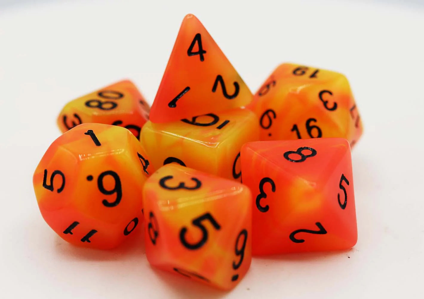 Foam Brain Poly 7 Dice Set: Glow in the Dark Arcturus | Odin's Place