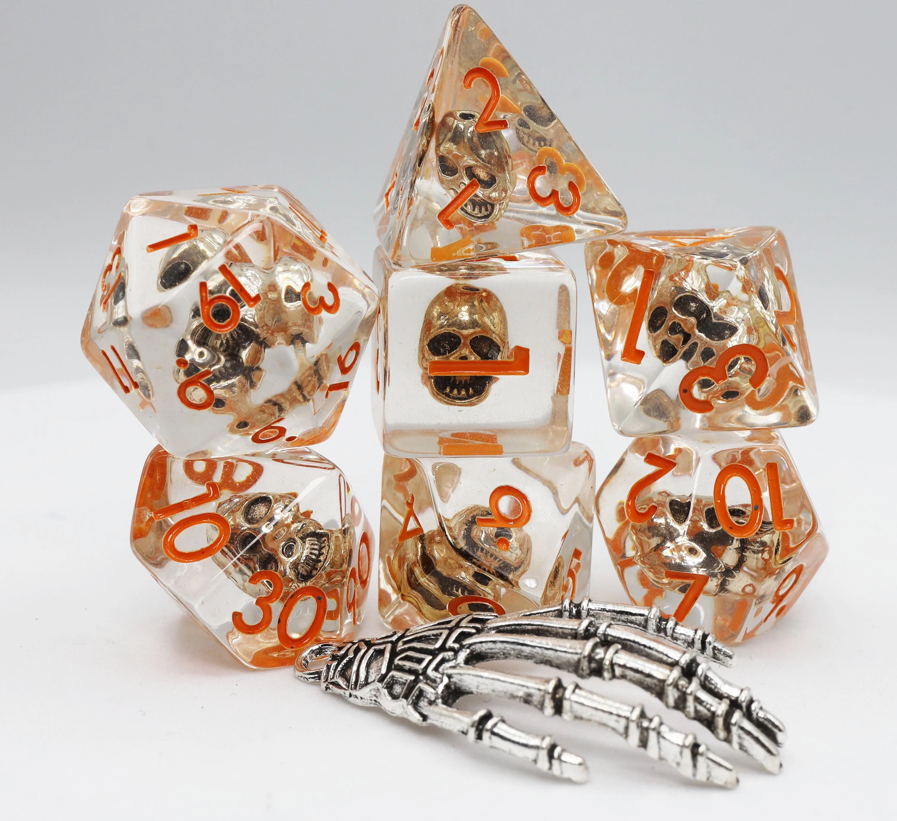 Foam Brain Poly 7 Dice Set: Laughing Skull | Odin's Place