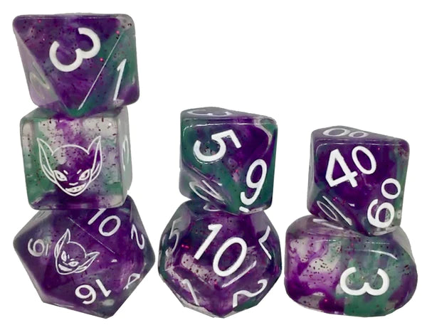 Polyhedral Dice: Goblin Green - Set of 7 | Odin's Place