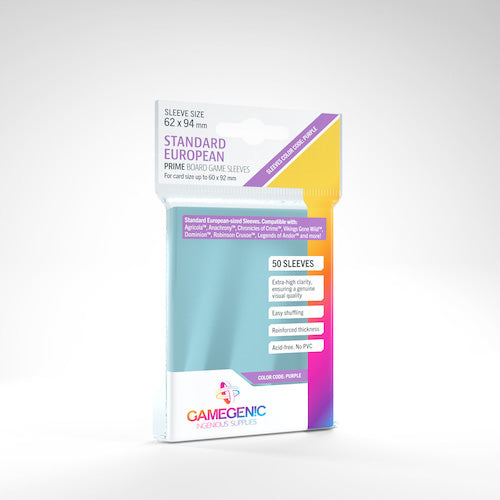 Gamegenic PRIME Standard European-Sized Sleeves 62 x 94 mm | Odin's Place