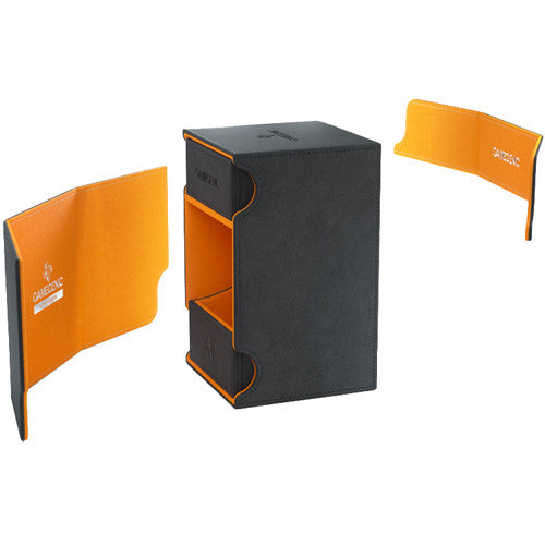 Gamegenic Watchtower 100+ XL Deck Box Black with Orange | Odin's Place