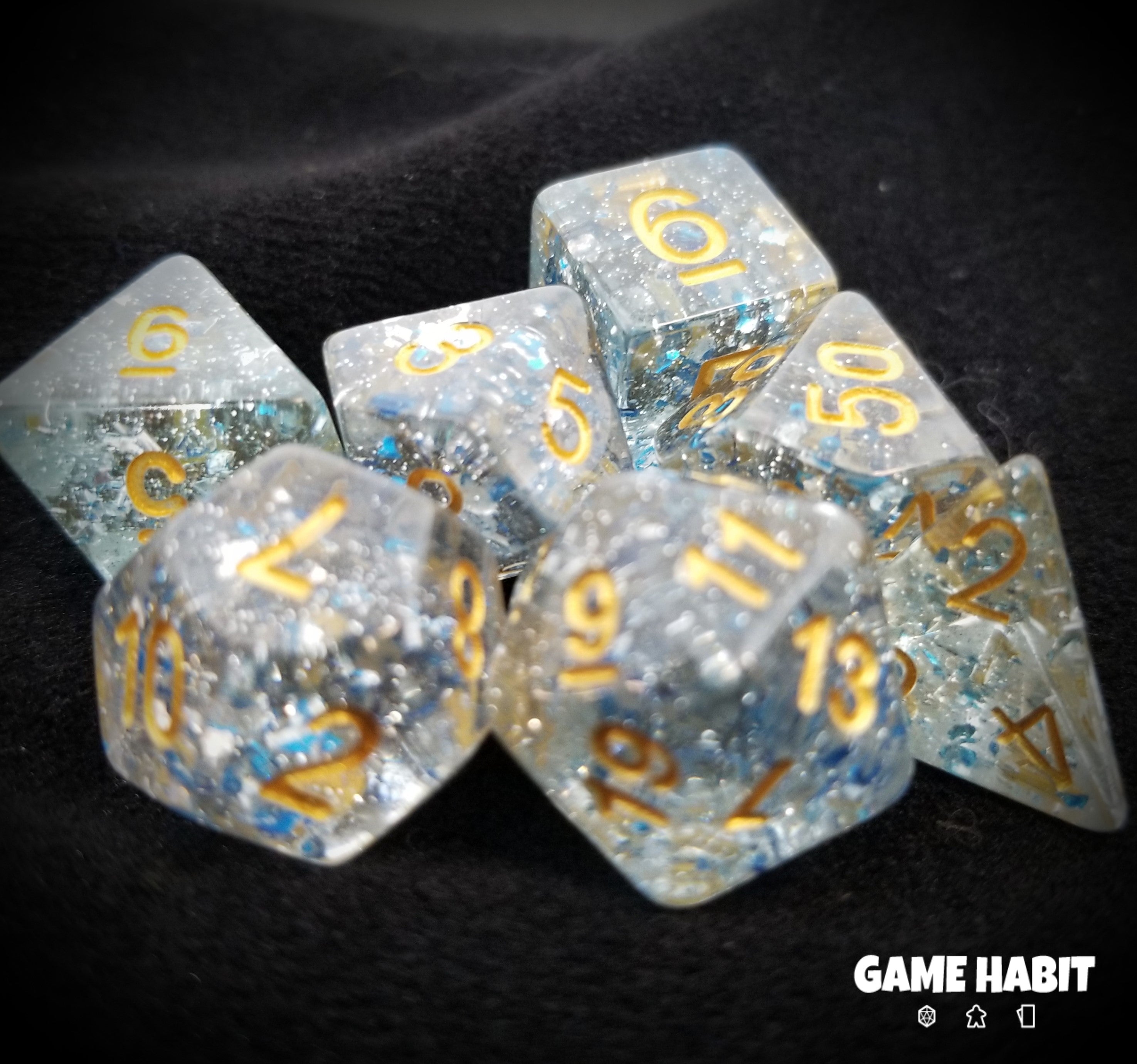 Game Habit Cosmic Explosion Poly 7 Dice Set | Odin's Place