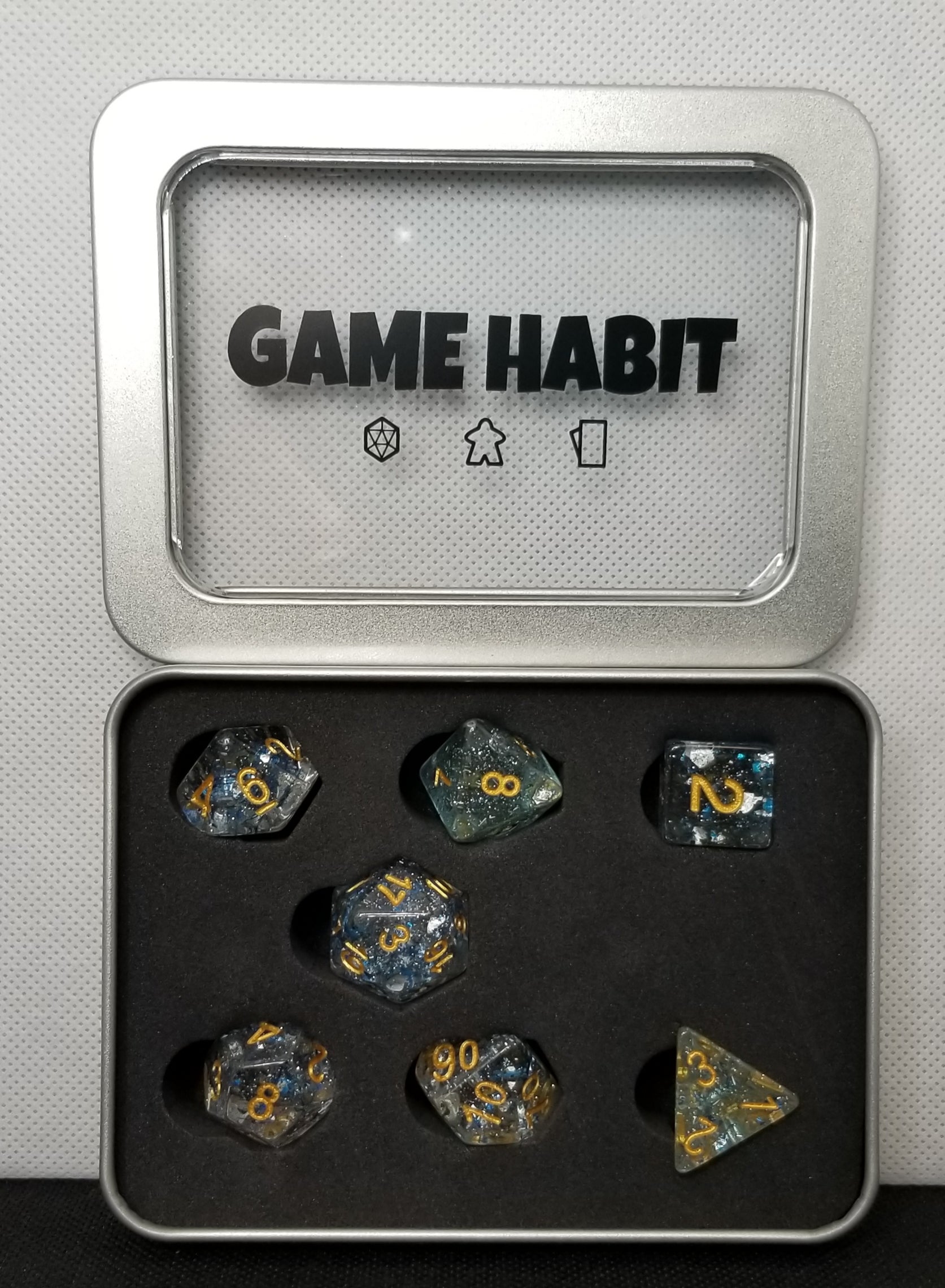 Game Habit Cosmic Explosion Poly 7 Dice Set | Odin's Place