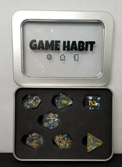 Game Habit Cosmic Explosion Poly 7 Dice Set | Odin's Place