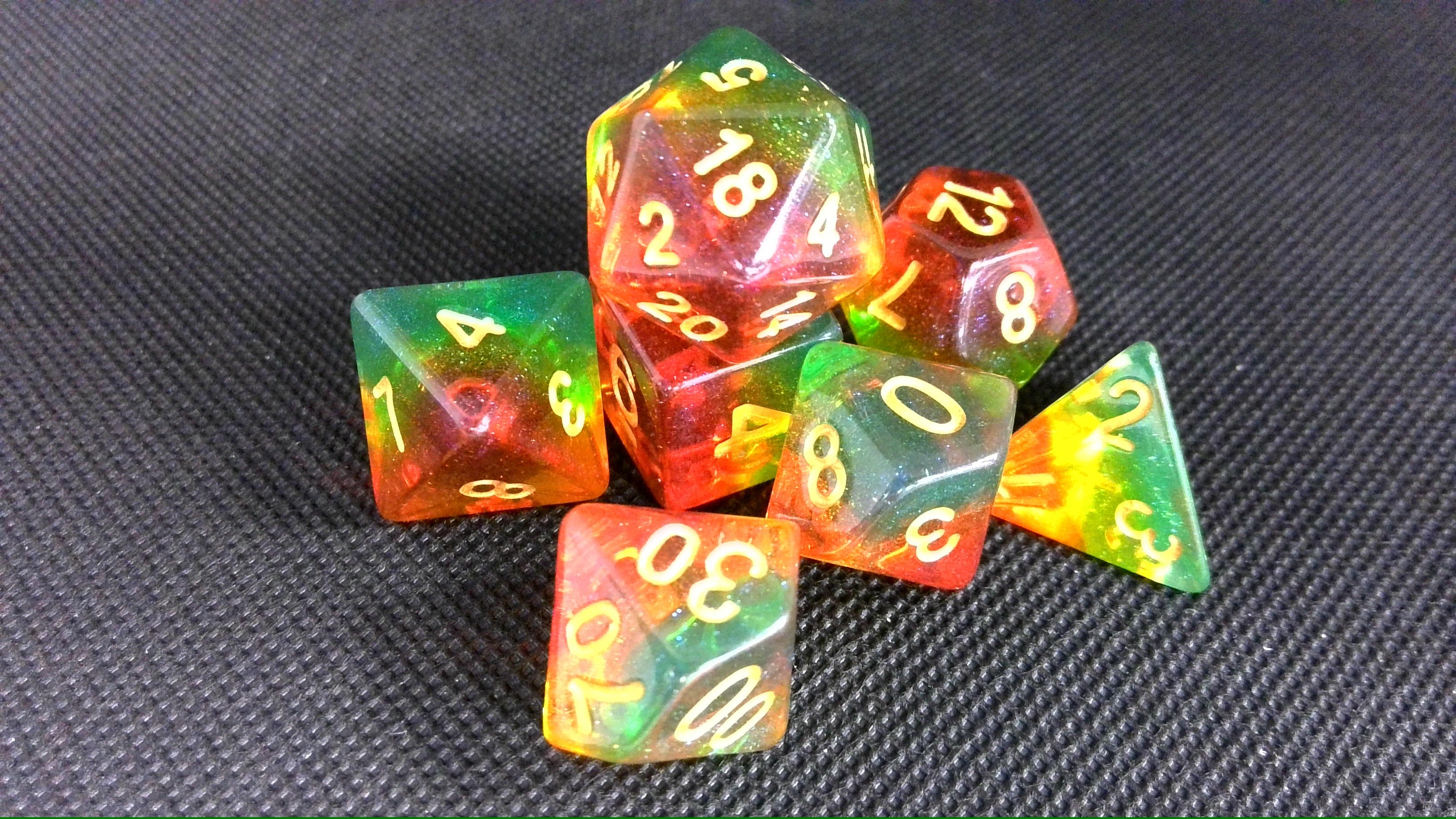 Game Habit Jolly Ranchers Poly 7 Dice Set | Odin's Place