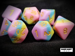 Game Habit Cotton Dream Poly 7 Dice Set | Odin's Place