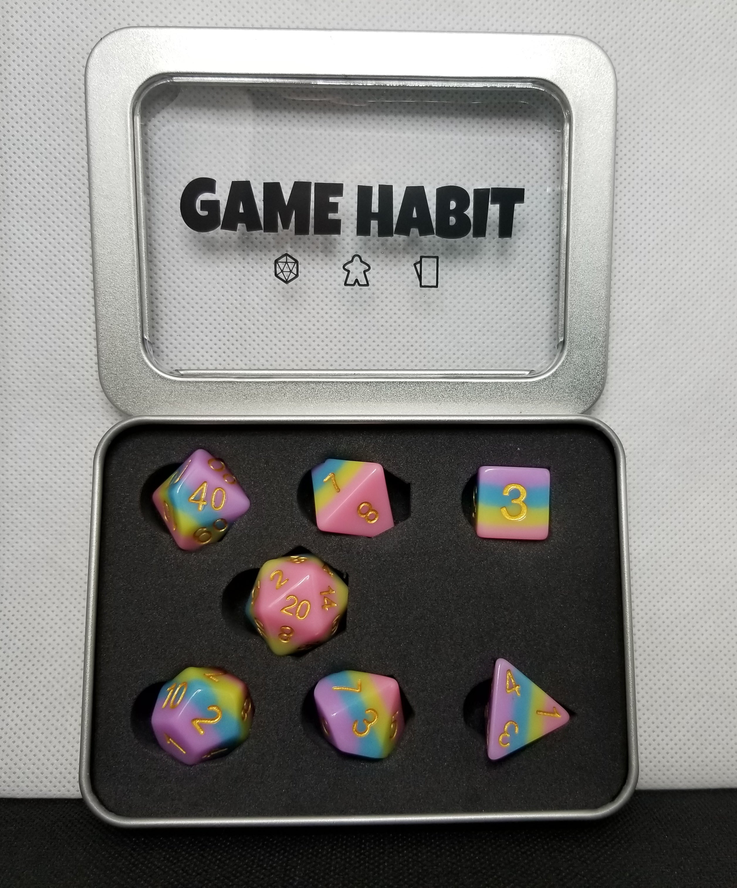 Game Habit Cotton Dream Poly 7 Dice Set | Odin's Place