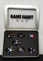 Game Habit Rainbow B*tch Poly 7 Dice Set | Odin's Place