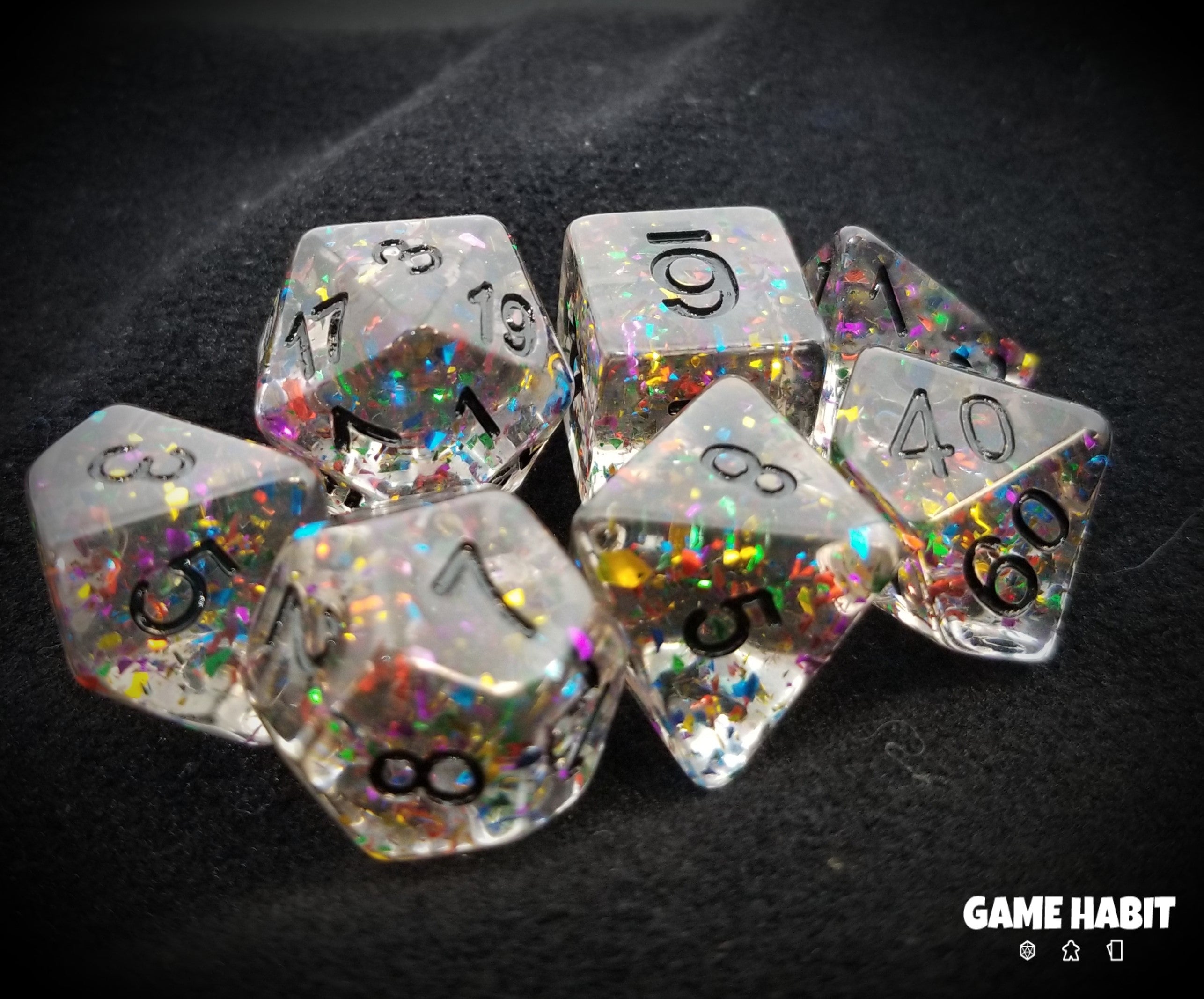 Game Habit Ball Drop Poly 7 Dice Set | Odin's Place