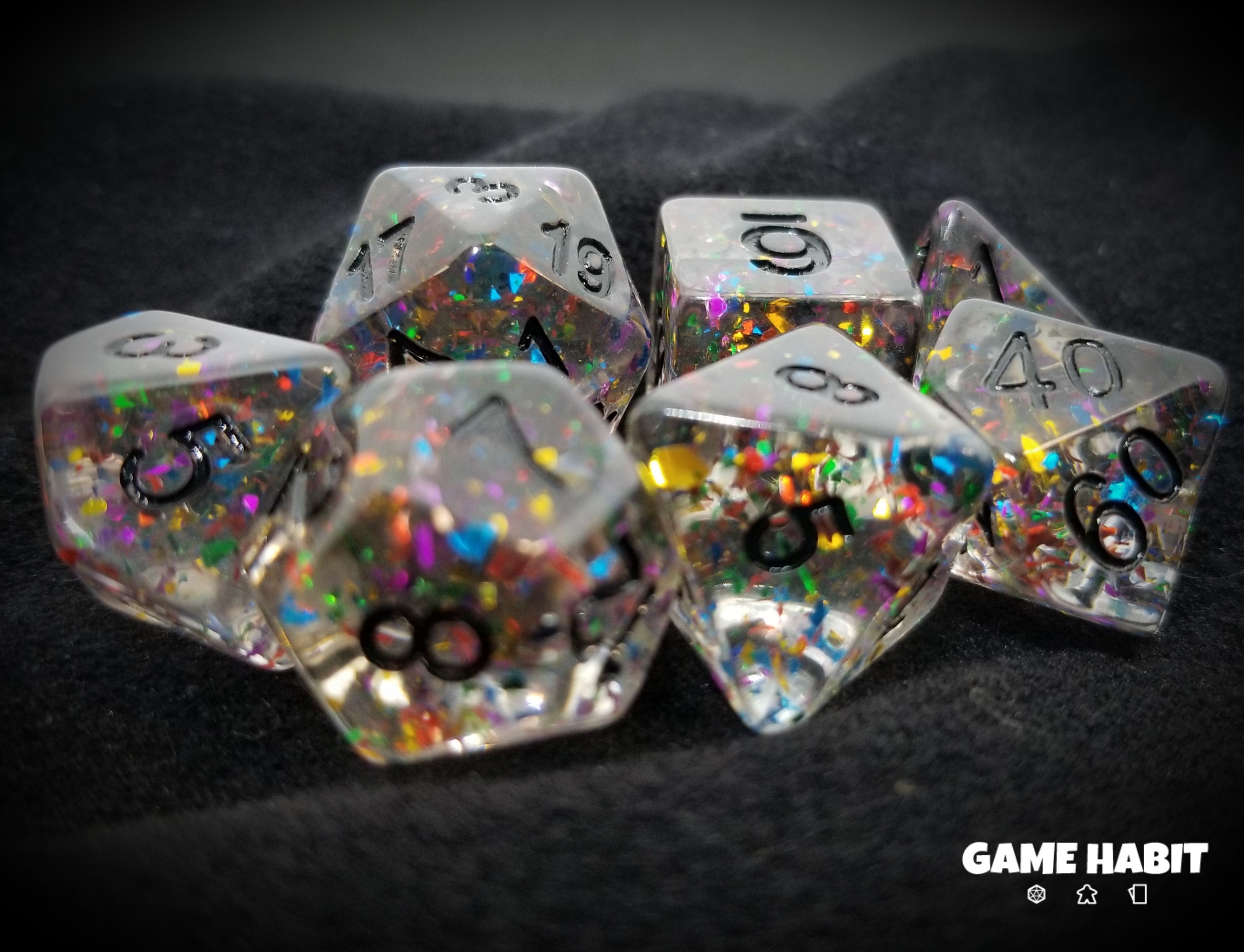 Game Habit Ball Drop Poly 7 Dice Set | Odin's Place