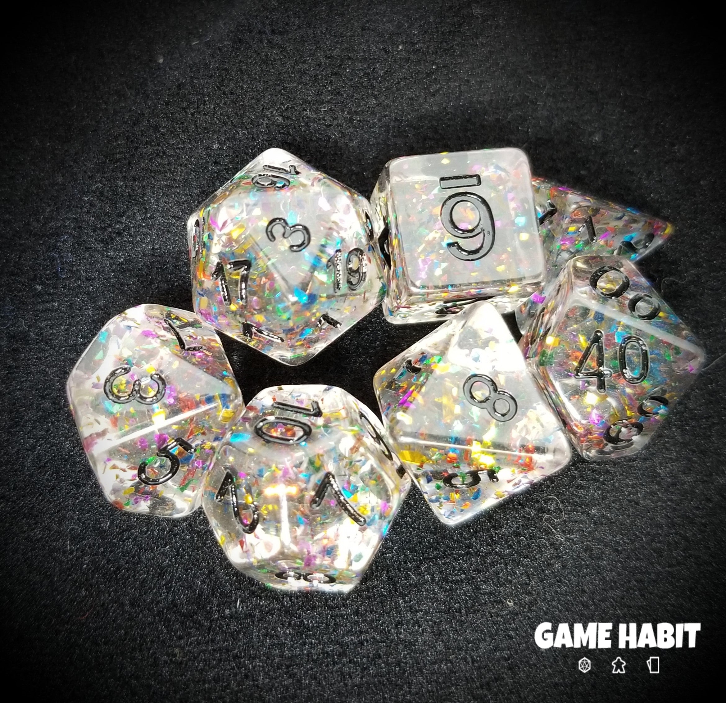 Game Habit Ball Drop Poly 7 Dice Set | Odin's Place