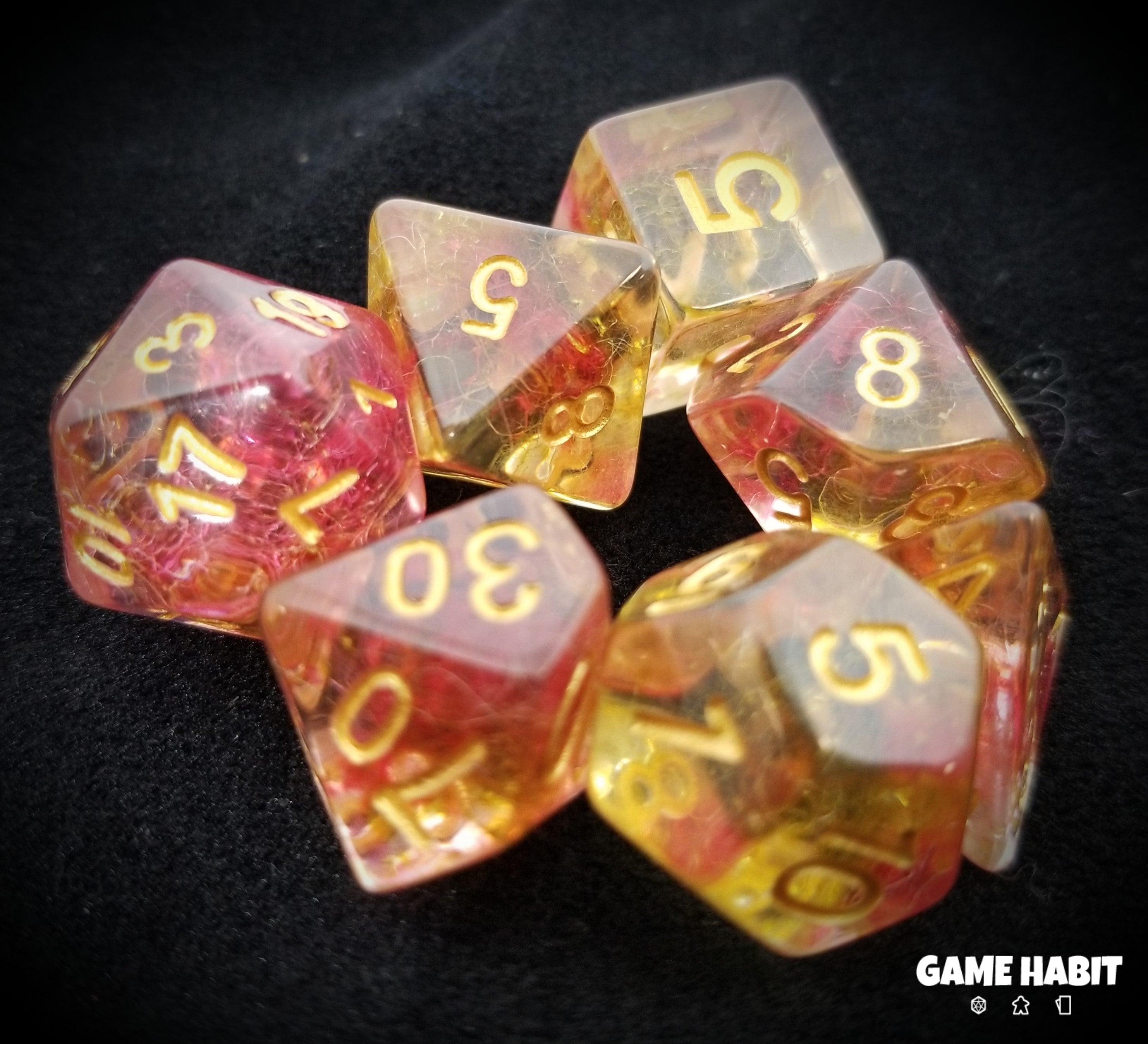 Game Habit Sea Urchins Poly 7 Dice Set | Odin's Place