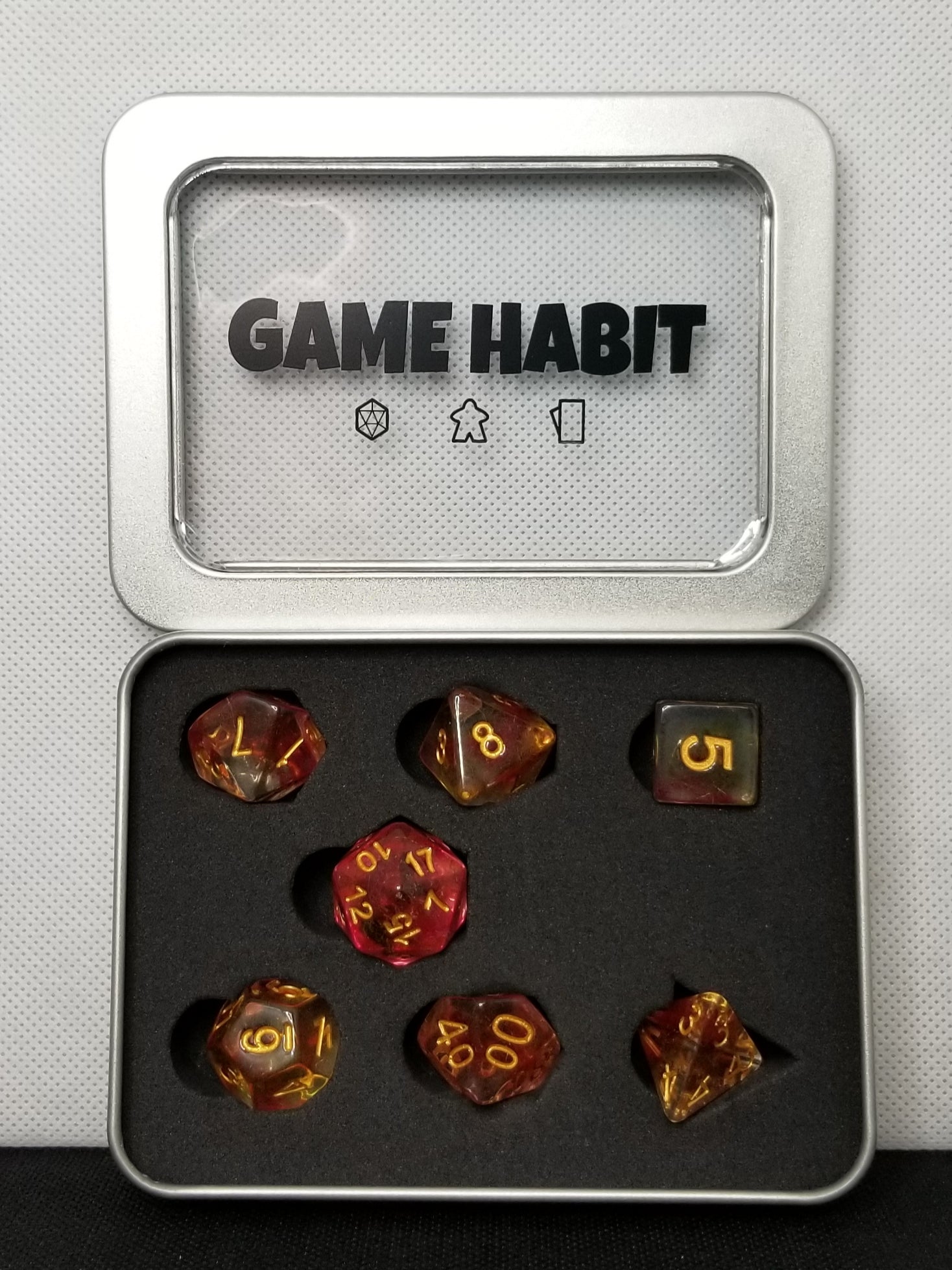 Game Habit Sea Urchins Poly 7 Dice Set | Odin's Place