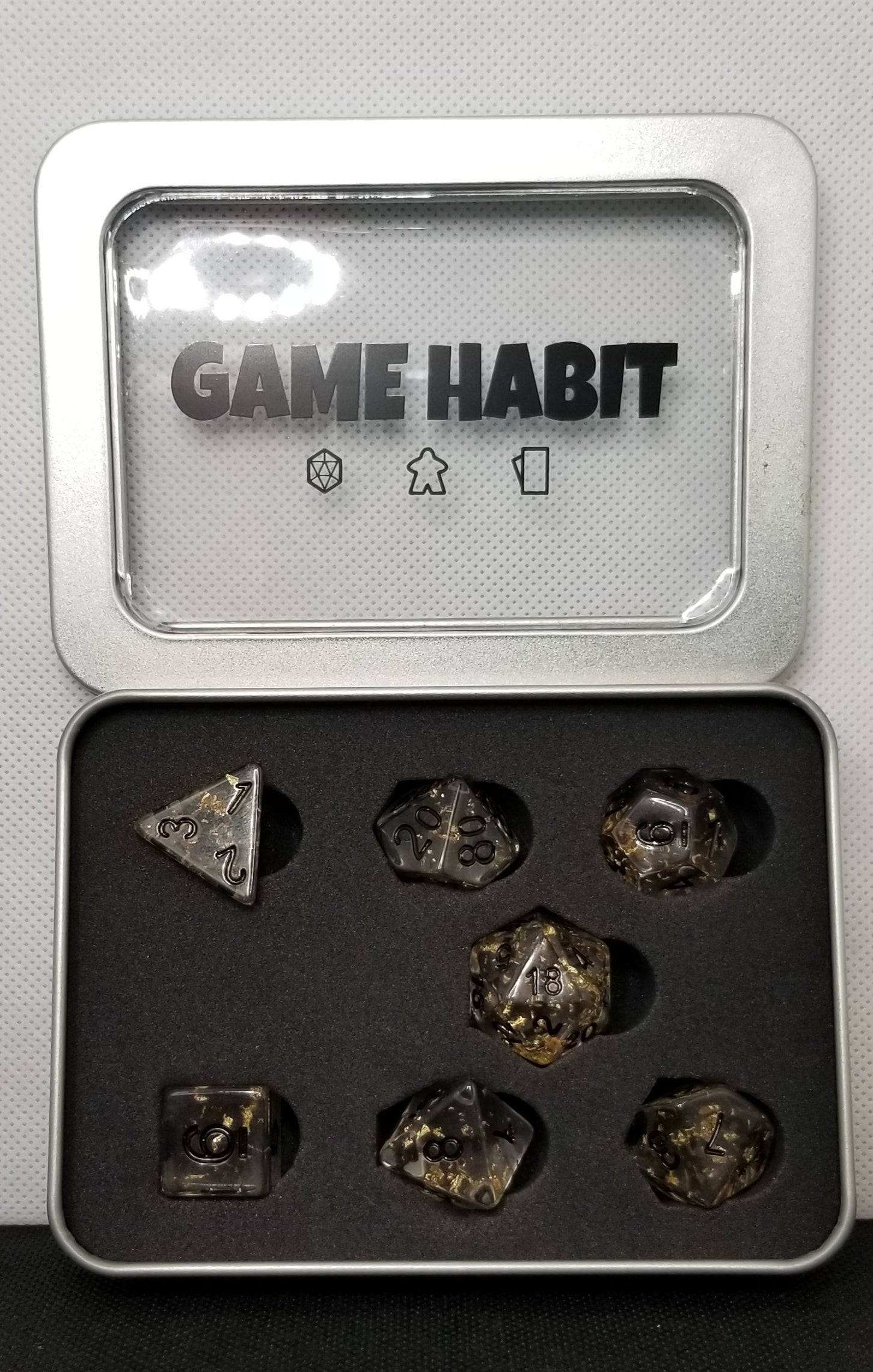 Game Habit Gold Digger Poly 7 Dice Set | Odin's Place