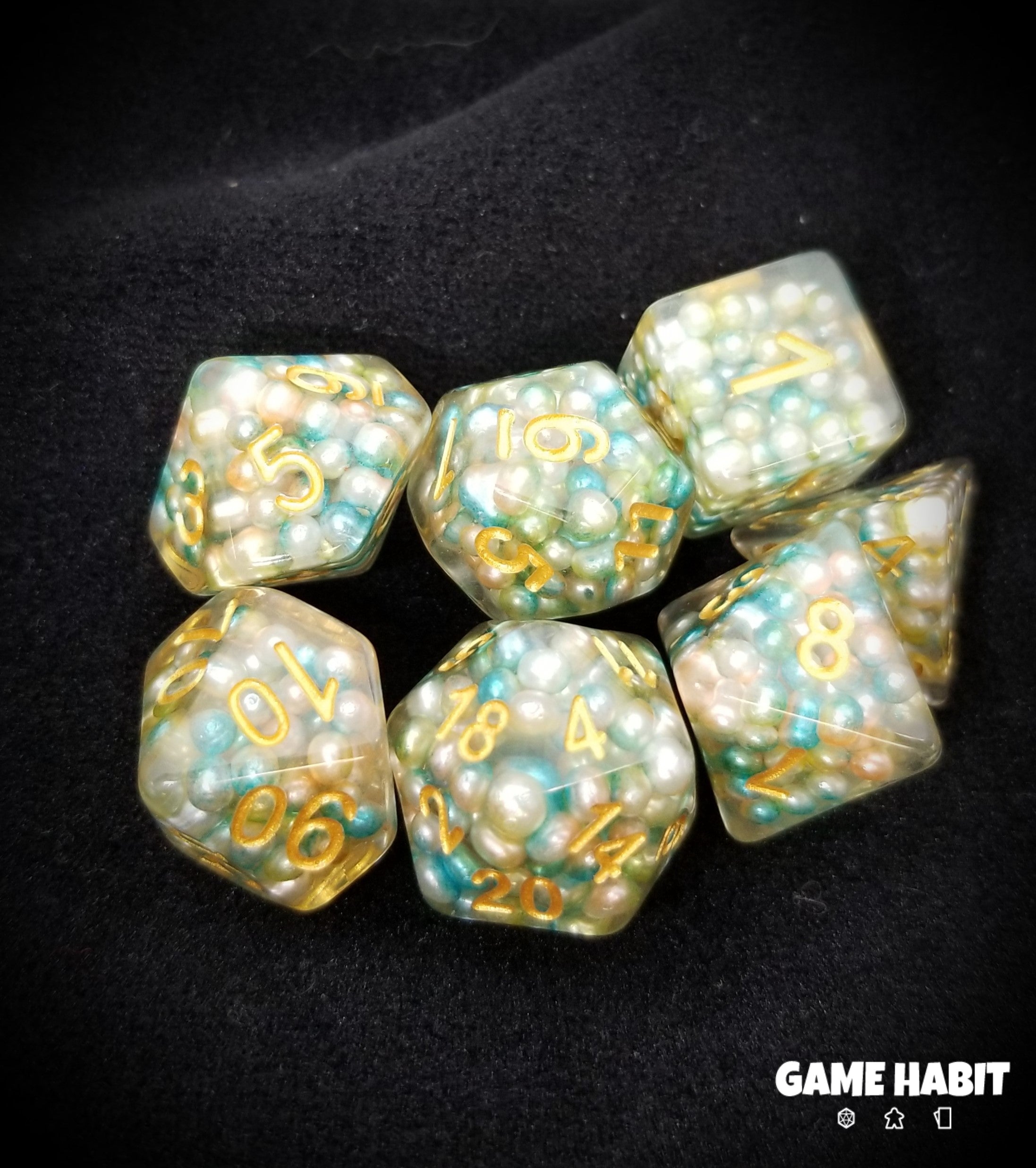 Game Habit Grandma Pearl's Jam Poly 7 Dice Set | Odin's Place
