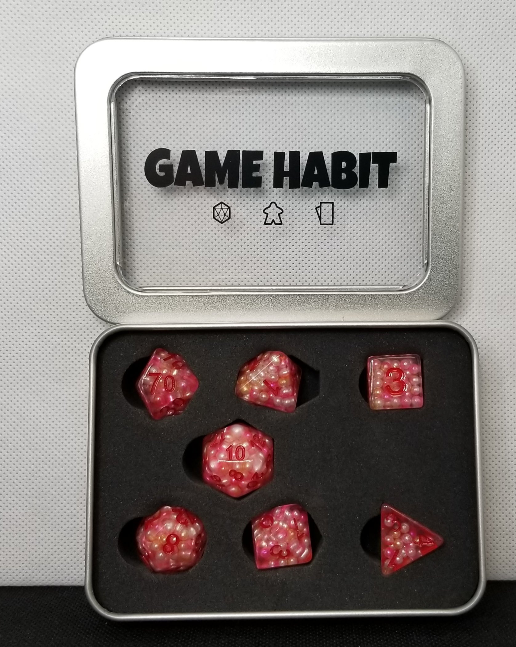 Game Habit Grandma's Candy Dish Poly 7 Dice Set | Odin's Place
