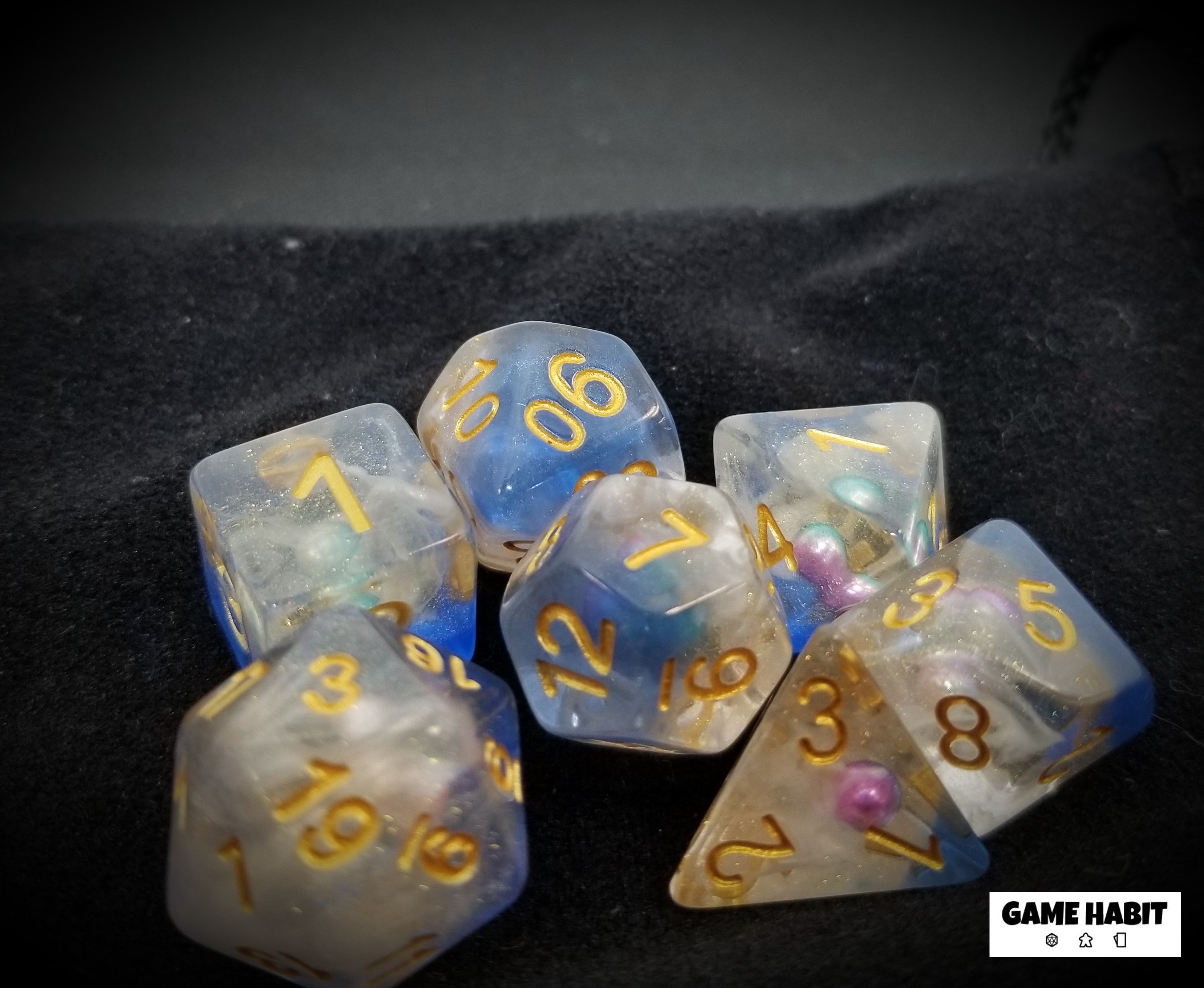 Game Habit The World is Your Oyster Poly 7 Dice Set | Odin's Place