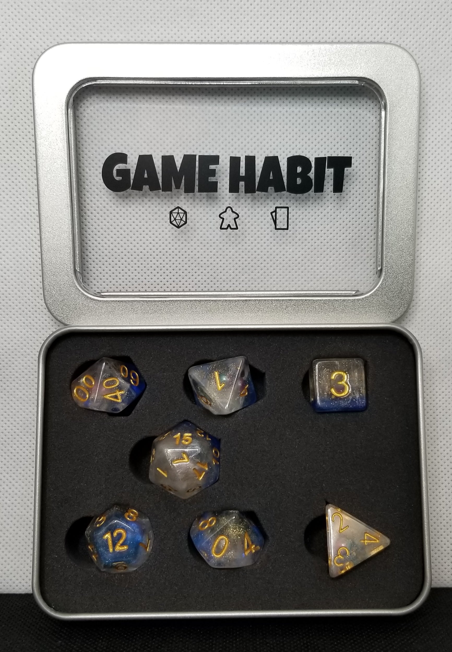 Game Habit The World is Your Oyster Poly 7 Dice Set | Odin's Place