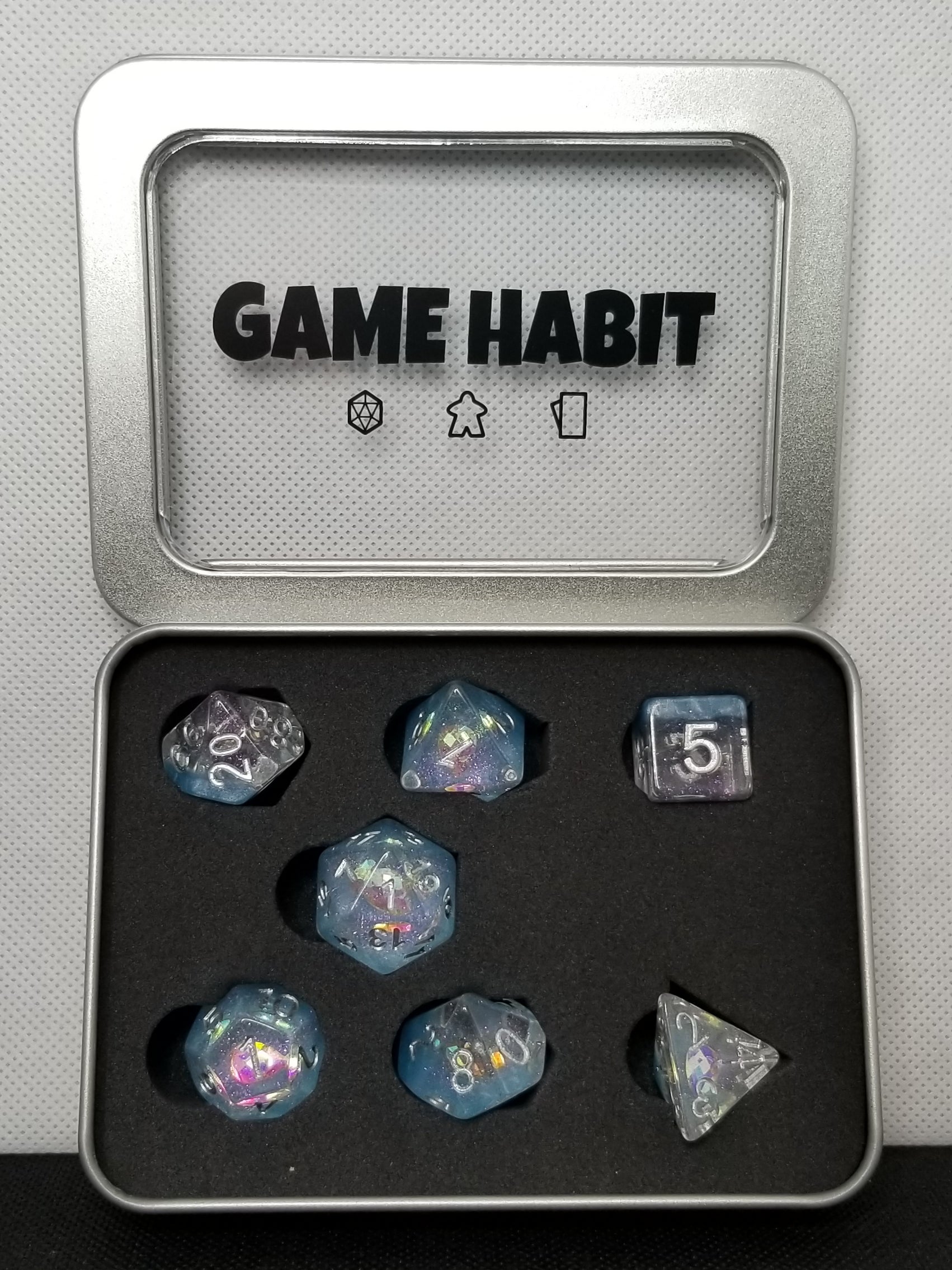 Game Habit On the Rocks Poly 7 Dice Set | Odin's Place