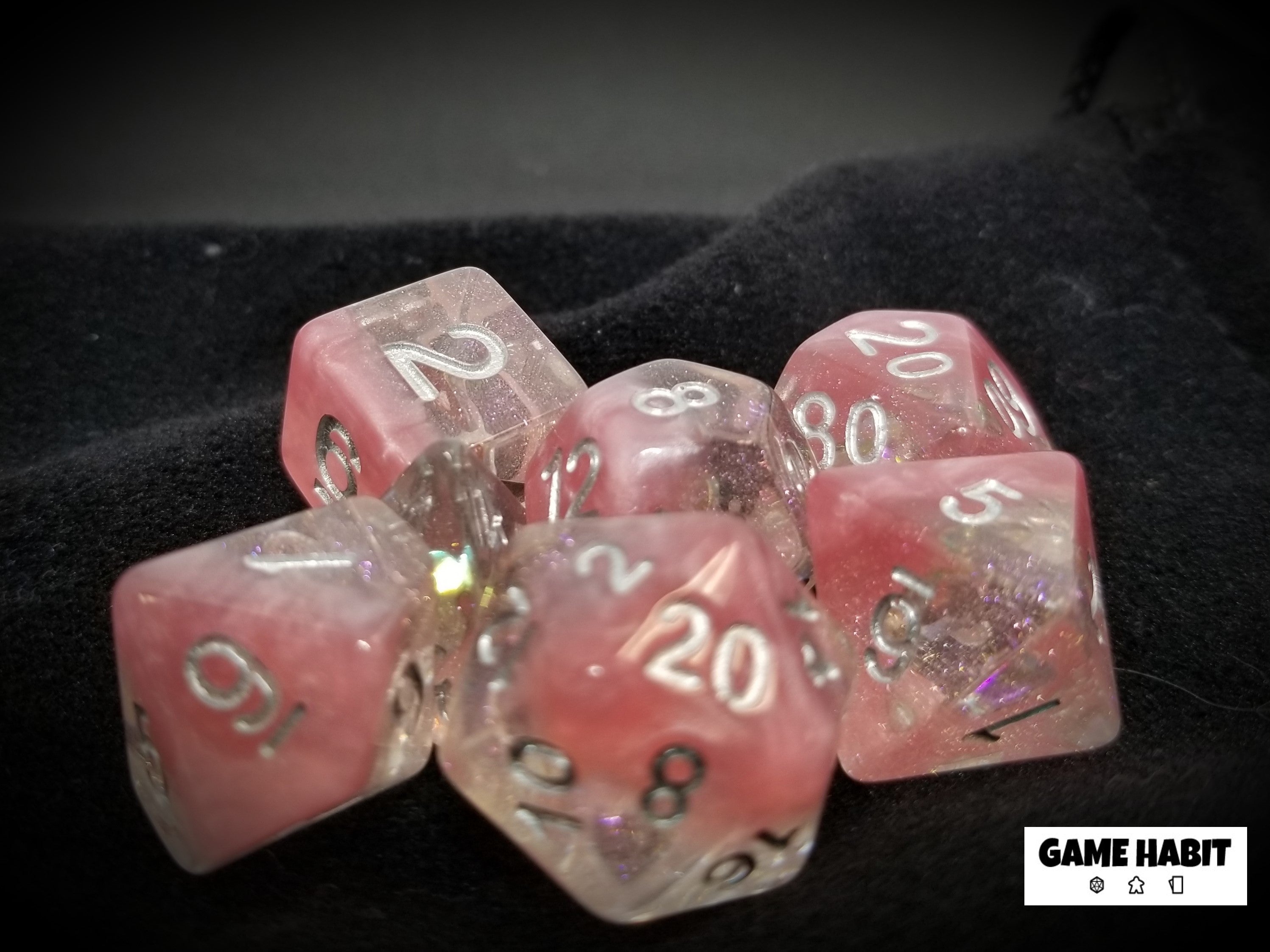 Game Habit Diamonds are a Girl's Best Friend Poly 7 Dice Set | Odin's Place